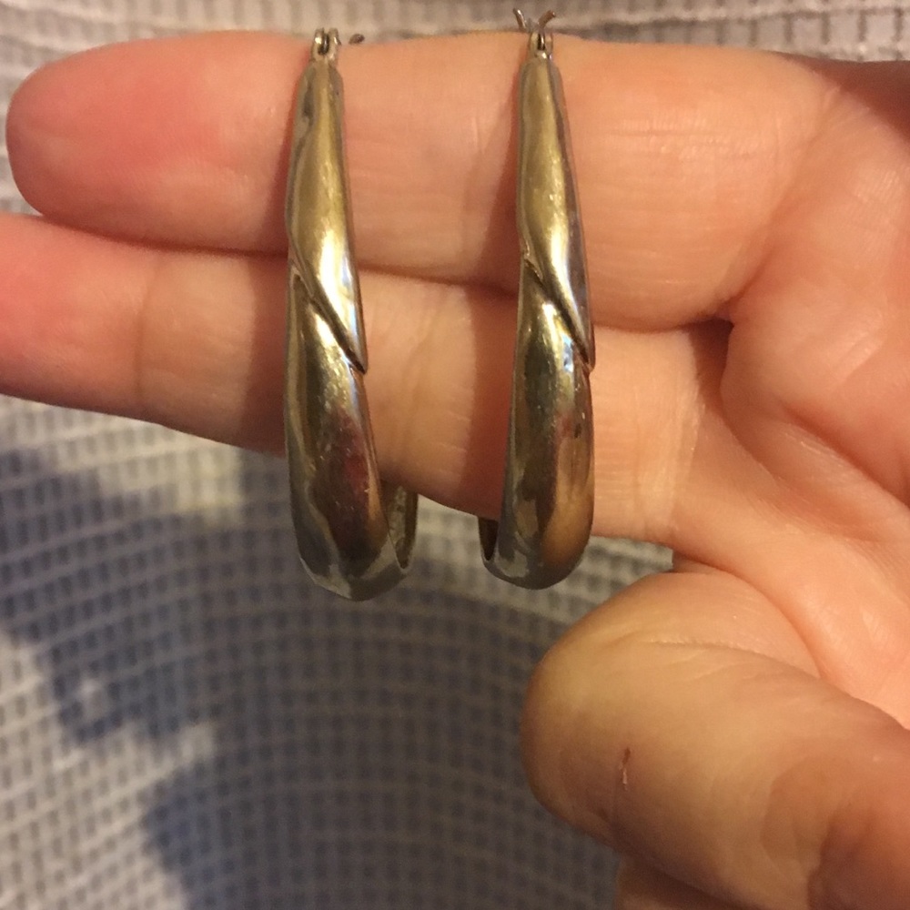 Kenneth Cole Silver/gold  loops/hoops.